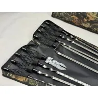 Набор шампуров 6 шт в чехле "Эксклюзив", с двойным шампуром + вилка-нож