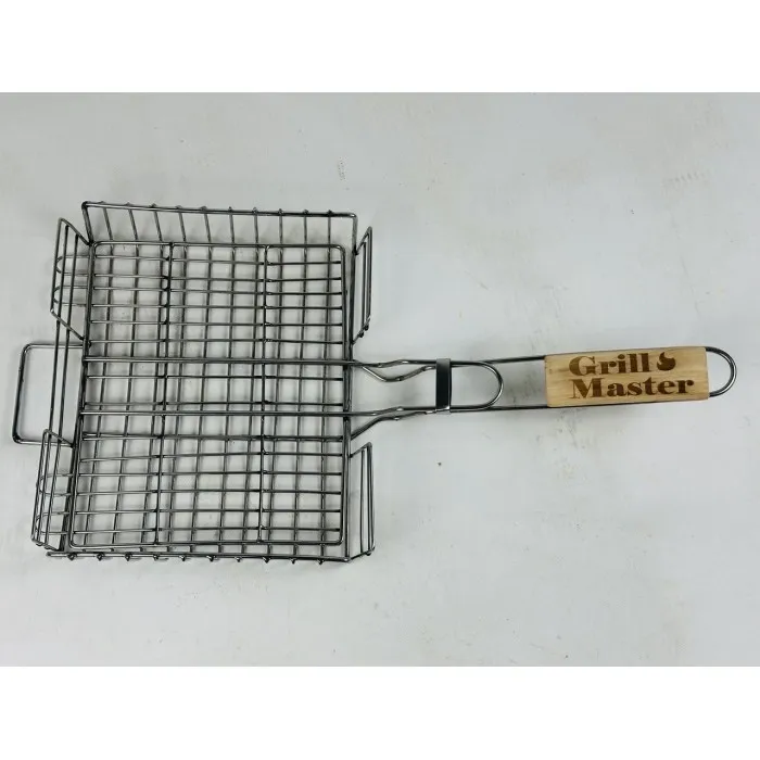 РЕШІТКА ДЛЯ ГРИЛЯ З НЕРЖАВІЙКИ ПОСИЛЕНА, ВЕЛИКА (40Х30) GRILLMASTER. Решітка для мангала