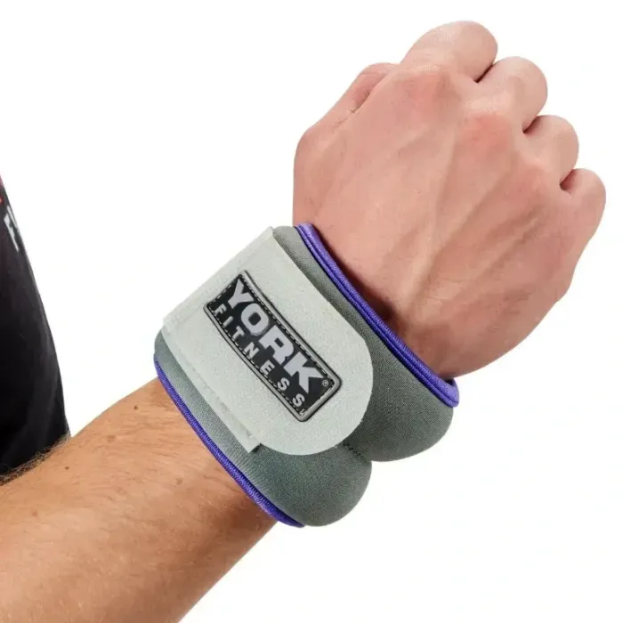 Утяжелители для рук и ног York Fitness Soft 2x0.5 кг серые: для фитнеса, бега, йоги, дома