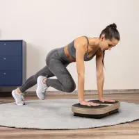 Виброплатформа Gymtek XP300 золотистая: для похудения, фитнеса и массажа дома. Эспандеры в комплекте.