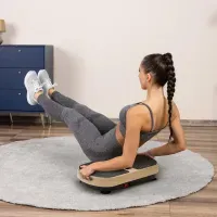 Виброплатформа Gymtek XP300 золотистая: для похудения, фитнеса и массажа дома. Эспандеры в комплекте.
