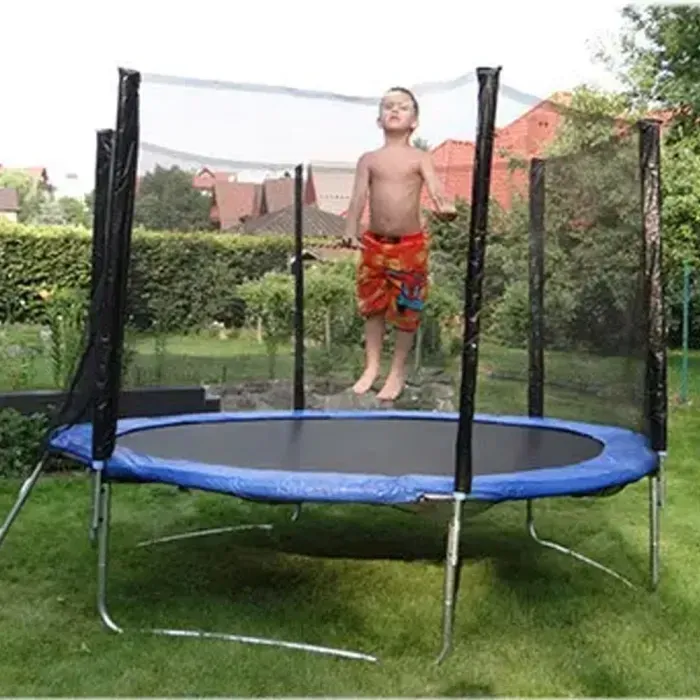 Батут SJ 10ft (312 см) синій із зовнішньою сіткою до макс. 150 кг. Батут для дорослих і дітей. Безпечний