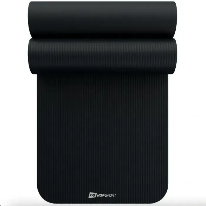 Килимок для йоги Hop-Sport HS-NB015GM NBR 1,5см чорний. Йога килимок. Мат для фітнесу