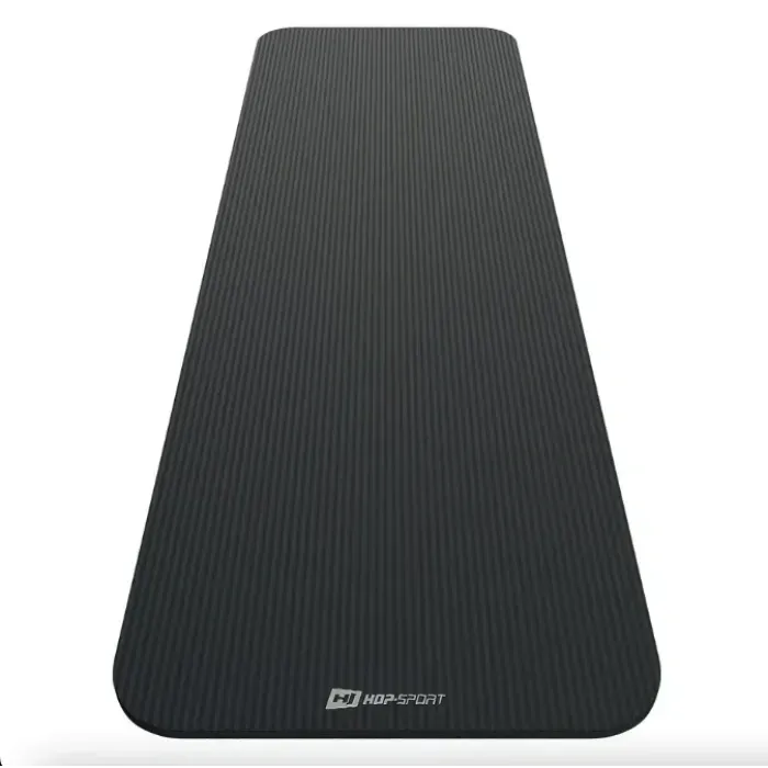 Килимок для йоги Hop-Sport HS-NB015GM NBR 1,5см чорний. Йога килимок. Мат для фітнесу