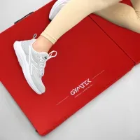 Гимнастический мат Gymtek 5см красный жесткий для фитнеса и спорта: EPE, PVC, складной