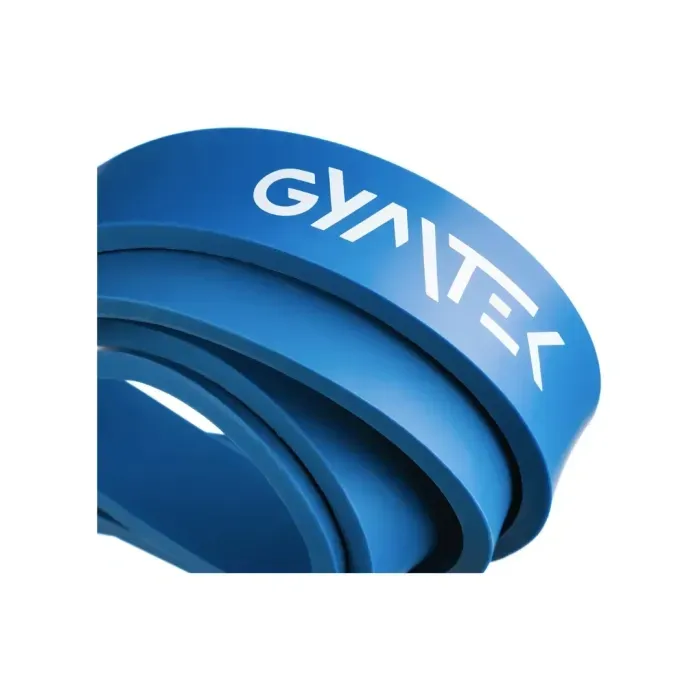 Гумка для фітнесу Gymtek 12-28 кг синя: латексна стрічка для тренувань вдома та реабілітації