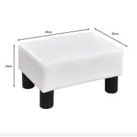 Пуф Costway Rosi квадратный из экокожи: для гостиной, спальни, офиса, 40x30см, до 150кг