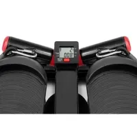 Степпер с эспандерами Hop-Sport HS-045S Slim red, компактный домашний универсальный кардиотренажер.
