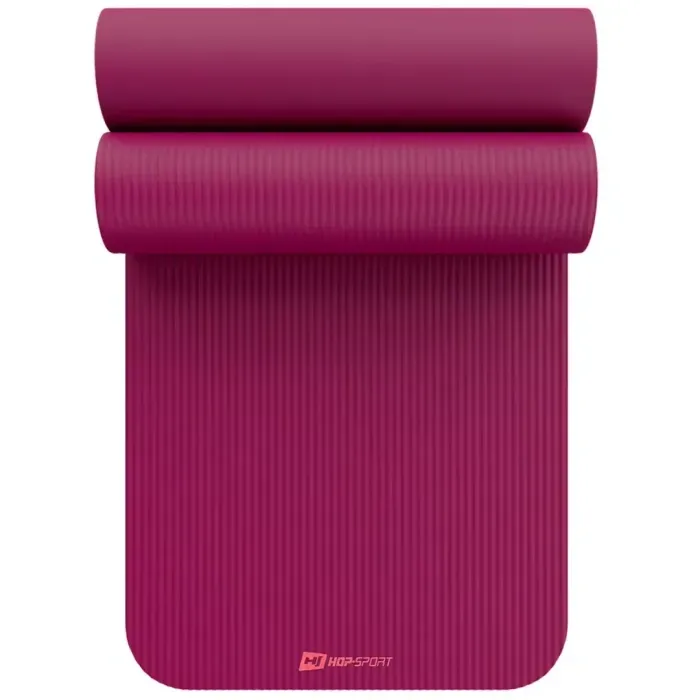 Коврик для йоги Hop-Sport HS-NB010GM NBR 1см ягодный. Йога коврик. Мат для фитнеса