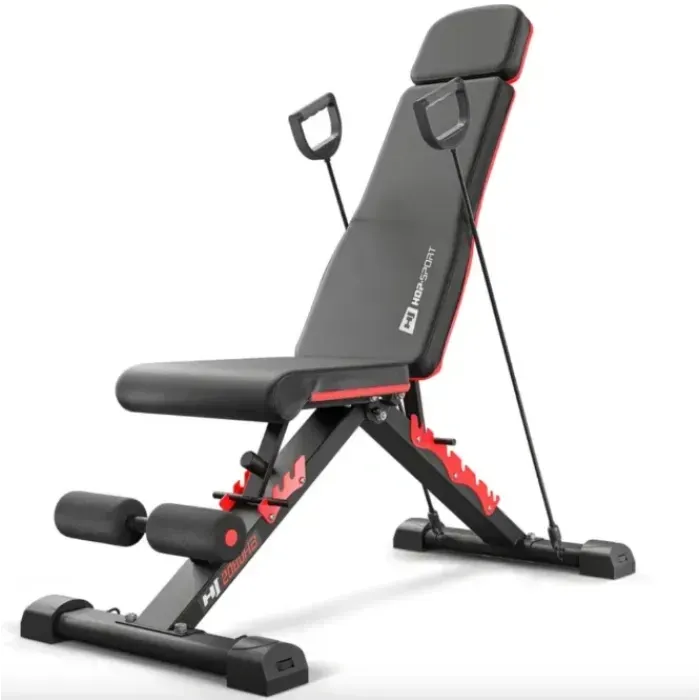 Набір для дому: гантелі Elitum Titan 2x26кг + лава Hop-Sport HS-2080 HB, композитні диски