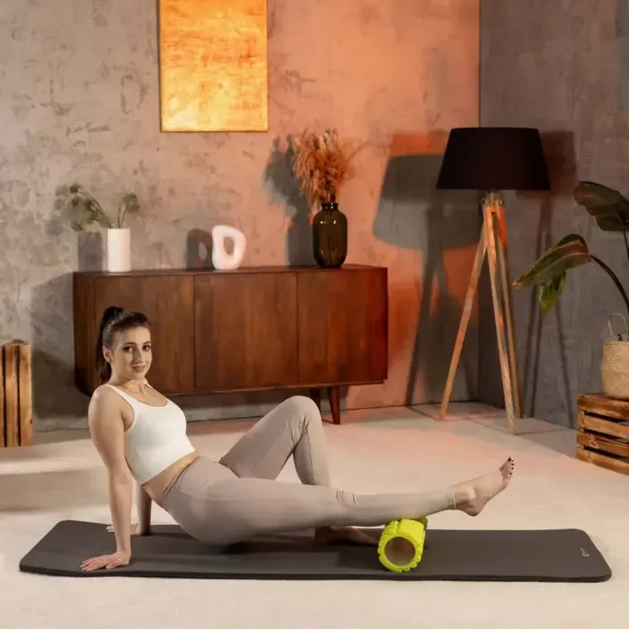 Коврик для йоги Hop-Sport HS-NB010GM NBR 1см графитовый. Йога коврик. Мат для фитнеса