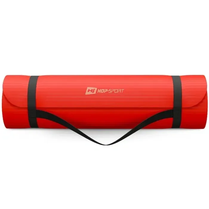 Килимок для йоги Hop-Sport NBR 1,5см червоний: фітнес, гімнастика, антиковзкий, 190x80см