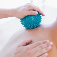 Массажный мяч для МФР Gymtek 60 мм голубой, мячик для йоги, фитнеса и реабилитации триггерных точек