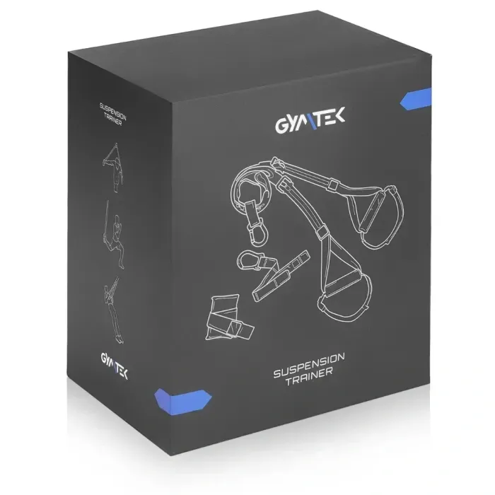 TRX Gymtek Pro Чорні петлі для фітнесу: підвісний тренажер для дому, 250 кг