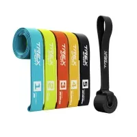 Фитнес резинки Trex Sport TX-005PB 5в1: набор для фитнеса с 5 уровнями нагрузки, дверным креплением и чехлом