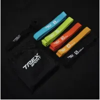 Фитнес резинки Trex Sport TX-005PB 5в1: набор для фитнеса с 5 уровнями нагрузки, дверным креплением и чехлом