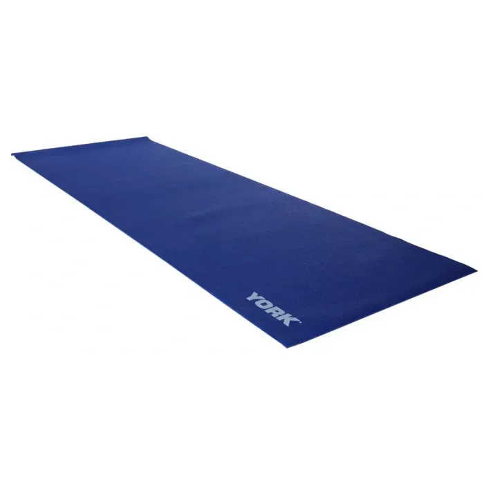 Коврик для фитнеса и йоги York Fitness 0.3 см синий, ПВХ, нескользящий, 170x61 см