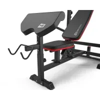 Набор для жима лежа: Скамья + тяга Hop-Sport HS-1075 Pro + Штанга и Гантели 75 кг Premium + Приставка скотта