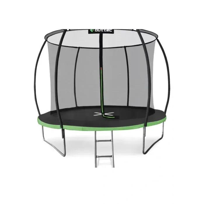Батут Outtec Premium 12ft (374см) черно-зеленый с внутренней сеткой, для взрослых и детей. Водонепроницаемый