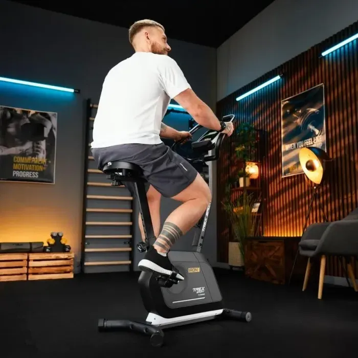 Велотренажер Trex Sport TX-500MB IRON магнітний чорний, 14 рівнів навантаження, Bluetooth, FitShow, для дому