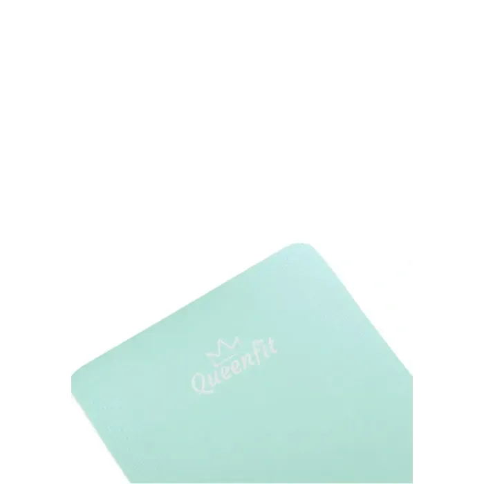 Коврик (мат) для фитнеса и йоги Queenfit пена NBR 1,5 см бирюзовый. Фитнес мат. Спортивный коврик