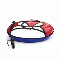 Тюбинг 120 см Санки надувные ПВХ С Ремнями Безопасности. Ватрушка для катания по снегу, Красный/белый