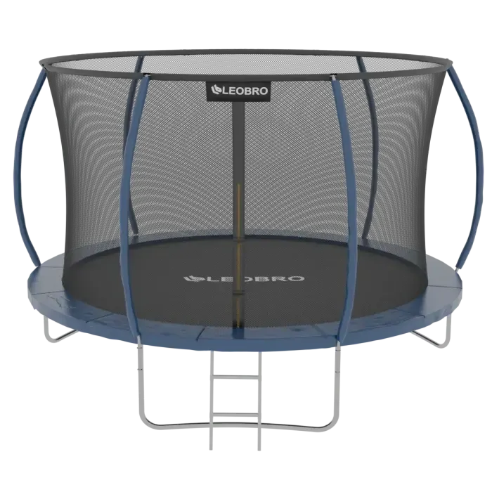 Дитячий Батут із внутрішньою захисною сіткою 252 см LEOBRO Premium Pro 8FT Синій. Каркасний батут