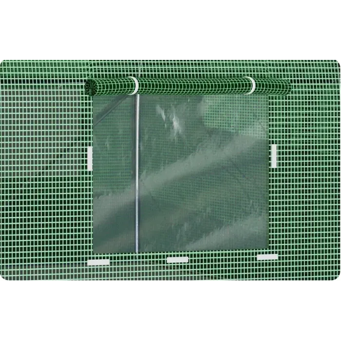 Садова теплиця з вікнами Plonos 10m2 Зелена = 250х400х200 см (4916)