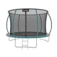 Детский Батут с внутренней защитной сеткой 252 см LEOBRO Premium Pro 8FT Зеленый. Каркасный батут