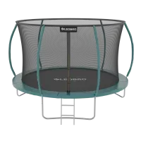 Детский Батут с внутренней защитной сеткой 252 см LEOBRO Premium Pro 8FT Зеленый. Каркасный батут