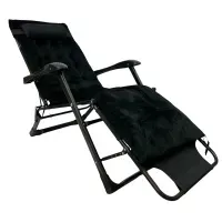 Раскладушка с Бархатным Матрасом LEOBRO Black. Кресло-Кровать
