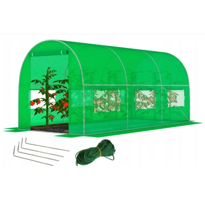 Садова теплиця з вікнами FunFit Garden 10m2 = 400*250*200 (Зелена) (1466)