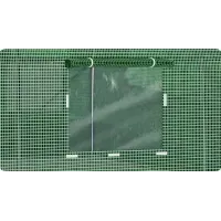 Садова теплиця з вікнами з наскрізним проходом Plonos 10m2 Зелена = 250х400х200 см (4973)