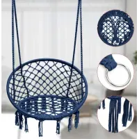 Гойдалка гніздо 110 см плетена FUNFIT Blue (2765)