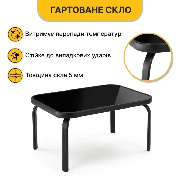 Комплект садових меблів LEOBRO Comfort (Диван, 2 крісла, столик) із підвісною парасолею — Сірий