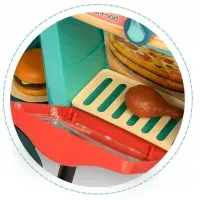 Дитяча кухня на колесах Ricokids 773000 + посуд та продукти, інтерактивна, ігрова