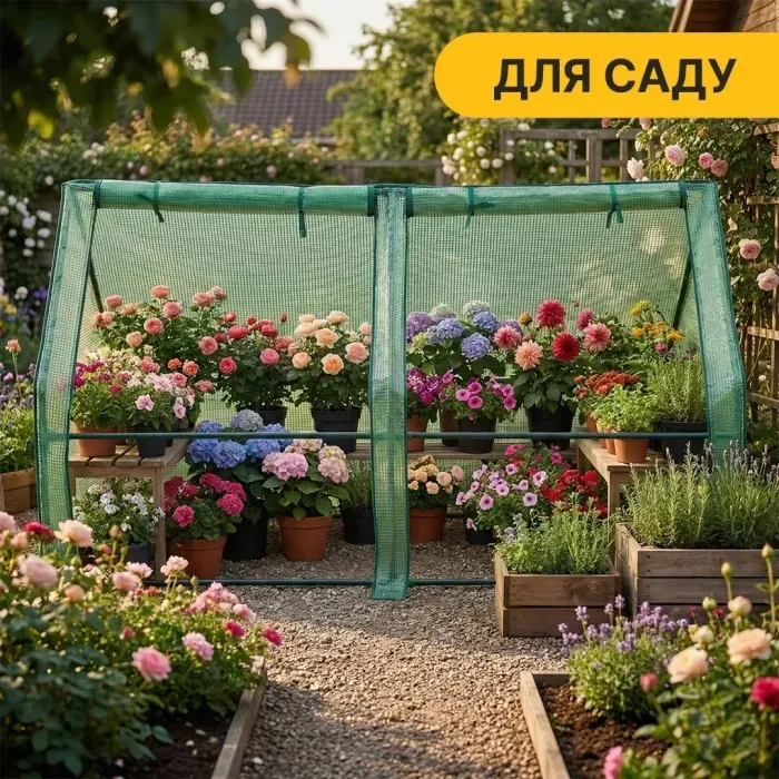 Мини-теплица LEOBRO 180x90x90 см с УФ-фильтром. Парник для рассады