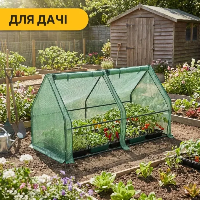 Мини-теплица LEOBRO 180x90x90 см с УФ-фильтром. Парник для рассады