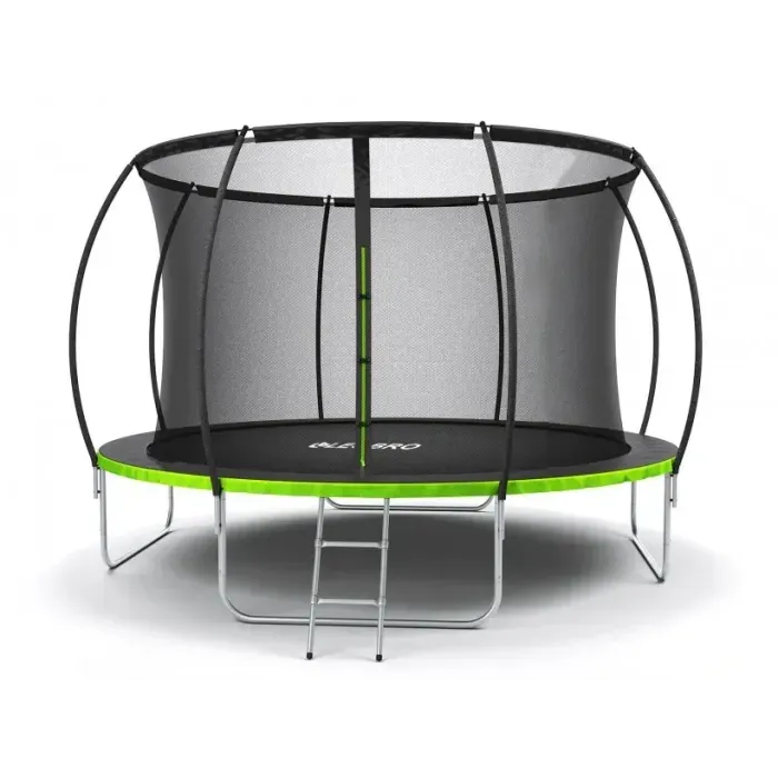 Батут із внутрішньою захисною сіткою 374 см LEOBRO Pro 12FT GREEN