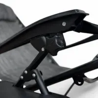 Розкладне крісло шезлонг LEOBRO Zero Gravity темно-сіре (HT-167D DARK GREY)