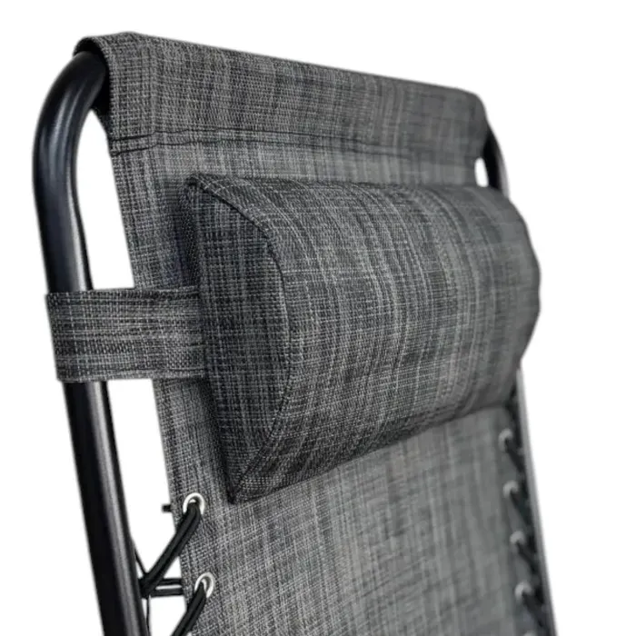 Розкладне крісло шезлонг LEOBRO Zero Gravity темно-сіре (HT-167D DARK GREY)