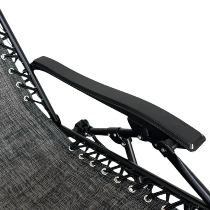 Розкладне крісло шезлонг LEOBRO Zero Gravity темно-сіре (HT-167D DARK GREY)