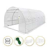 Посилена садова теплиця парник LEOBRO Garden 18м2 White (LB-18M25W)
