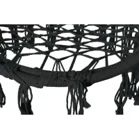 Качеля гнездо со спинкой 80 см плетеная с подушками TOGO Black (5902340320884)