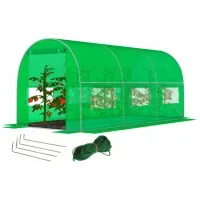Садова теплиця з вікнами 6 m2. FunFit Garden 3*2*2 м. Зелена. Парник для городу. Плівкою з УФ-фільтром