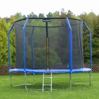 Детский Батут с внутренней защитной сеткой 312 см LEOBRO Premium 10FT Синий. Нагрузка до 150 кг
