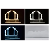 Косметичний туалетний столик з табуретом FUNFIT White LED (2783)