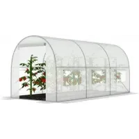Садовая теплица с окнами 9 m2. FunFit Garden Белая 450*200*200 см. Парник для огорода. УФ-стабилизатор
