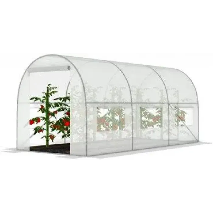 Садовая теплица с окнами 9 m2. FunFit Garden Белая 450*200*200 см. Парник для огорода. УФ-стабилизатор