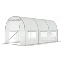 Садовая теплица с окнами 9 m2. FunFit Garden Белая 450*200*200 см. Парник для огорода. УФ-стабилизатор